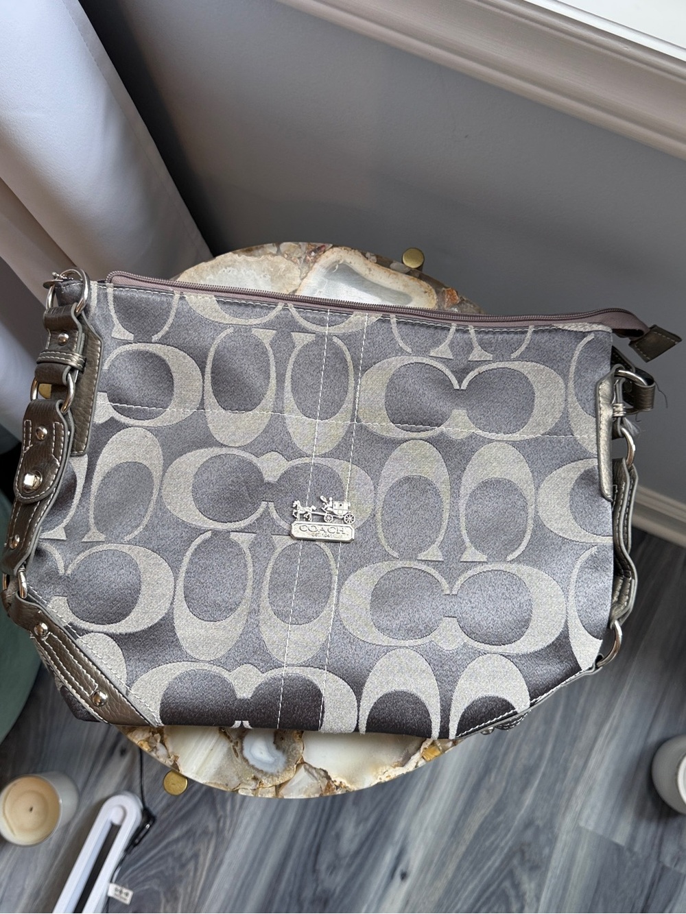 Vintage Coach Signature Carly Hobo Bag